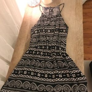 Black & White halter top dress